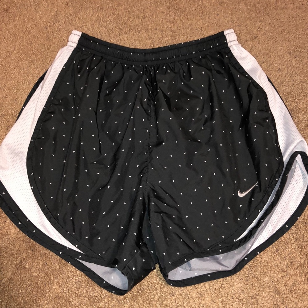 Black triangle print Nike shorts
